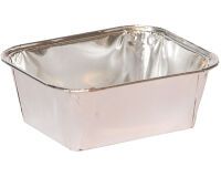 paquet de 100 barquettes rectangulaires en aluminium BA 350R 120x95x43 mm 32 cl