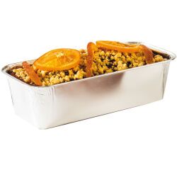 paquet de 100 moules à cake en aluminium pliés rigides MO3000 290x143x100 mm 280 cl