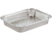 carton de 400 (8 paquets de 50) plat aluminium à bord vertical couvrable gn 1/2 - 322x262x50 mm - 320 cl