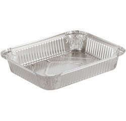 carton de 400 (8 paquets de 50) plat aluminium à bord vertical couvrable gn 1/2 - 322x262x50 mm - 320 cl