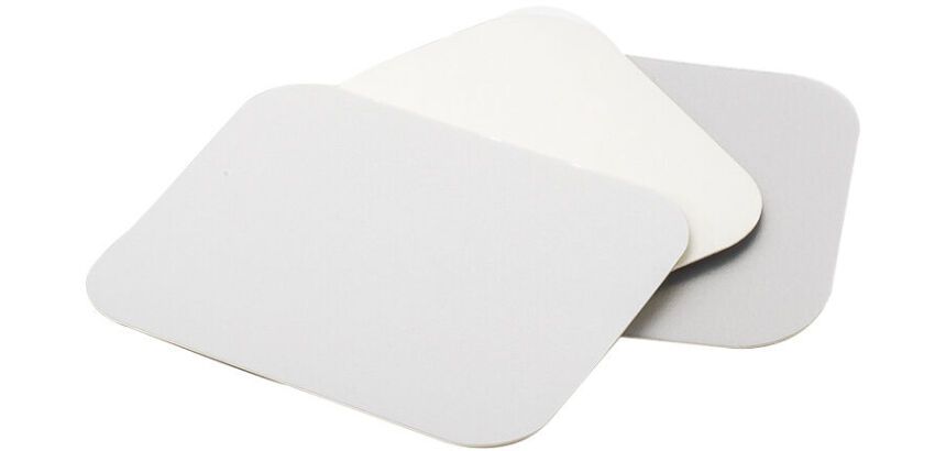 carton de 800 (8 paquets de 100) couvercles en carton aluminisé 1 face pour barquettes bv1125 219x156 mm