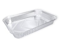 carton de 450 (9 paquets de 50) plat aluminium à bord vertical couvrable bv2080 318x214x47 mm 238 cl