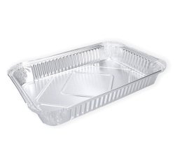 carton de 450 (9 paquets de 50) plat aluminium à bord vertical couvrable bv2080 318x214x47 mm 238 cl