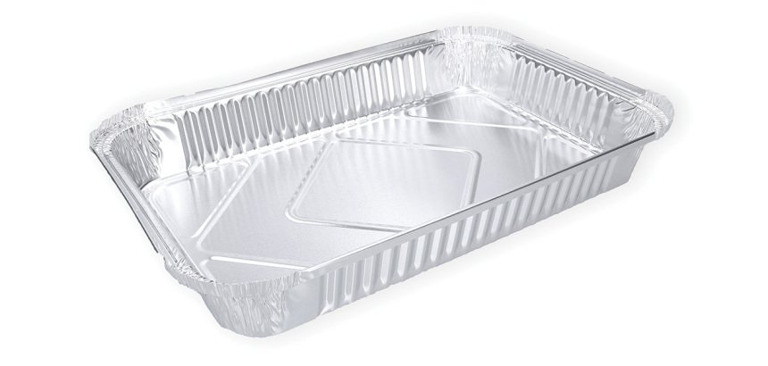 carton de 450 (9 paquets de 50) plat aluminium à bord vertical couvrable bv2080 318x214x47 mm 238 cl