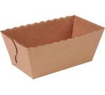 boîte de 75 moules à cake individuel en carton pour cuisson et vente 80x55x40 mm 16 cl marron