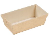 boîte de 75 moules à cake individuel en carton pour cuisson et vente 100x55x40 mm 16 cl beige