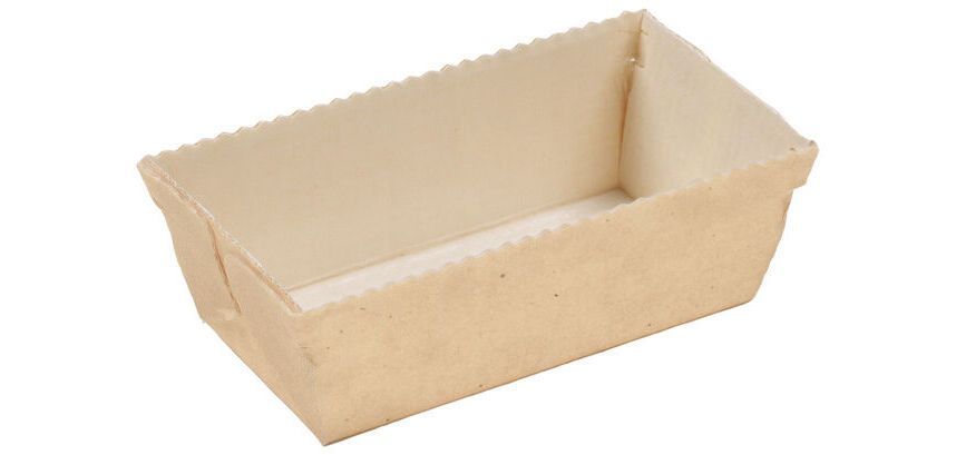 boîte de 75 moules à cake individuel en carton pour cuisson et vente 100x55x40 mm 16 cl beige