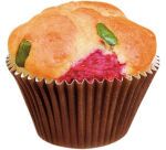 boîte de 200 moules à muffin individuel en carton pour cuisson et vente ø 75 h 40 mm marron intérieur blanc
