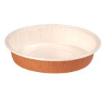 boîte de 75 moules tourtières en carton pour cuisson et vente ø 100 x h 21 mm orange intérieur blanc