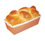 boîte de 30 moules à cake évasés en carton pour cuisson et vente 200x78x45 mm 50 cl orange intérieur blanc