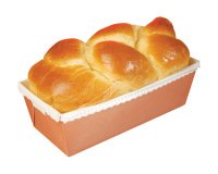 boîte de 30 moules à cake évasés en carton pour cuisson et vente 200x78x45 mm 50 cl orange intérieur blanc