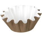 boîte de 160 moules à brioche en carton pour cuisson et vente ø 65 h 30 mm marron intérieur blanc