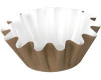 boîte de 160 moules à brioche en carton pour cuisson et vente ø 65 h 30 mm marron intérieur blanc