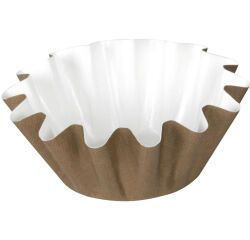 boîte de 160 moules à brioche en carton pour cuisson et vente ø 65 h 30 mm marron intérieur blanc