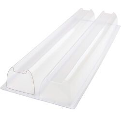 10 gouttières doubles à bûches thermoformées délice rainurée 57x8x6.5 cm