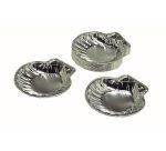 carton de 1000 (10 paquets de 100) coquilles saint jacques en aluminium CO10P 125x120x20 mm 13,5 cl