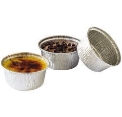 carton de 1000 (10 paquets de 100)  godets à crème aluminium GO125RS ø 86 H 50 mm 12,5 cl