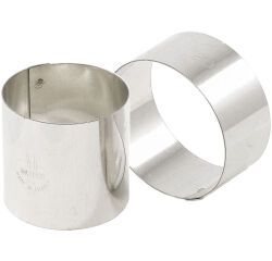 lot de 4 nonnettes inox rondes diamètre 4.5 cm hauteur 3 cm