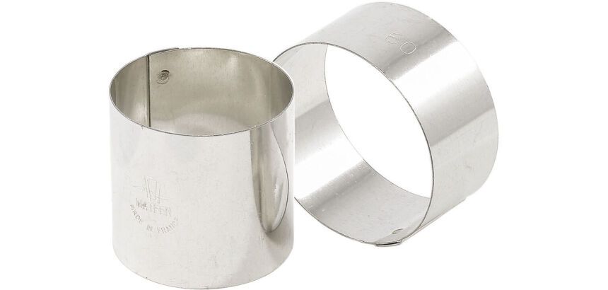 lot de 4 nonnettes inox rondes diamètre 5 cm hauteur 3.5 cm