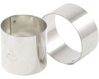 lot de 4 nonnettes inox rondes diamètre 6 cm hauteur 3.5 cm