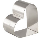 lot de 4 nonnettes inox coeur 7x5.5x3 cm