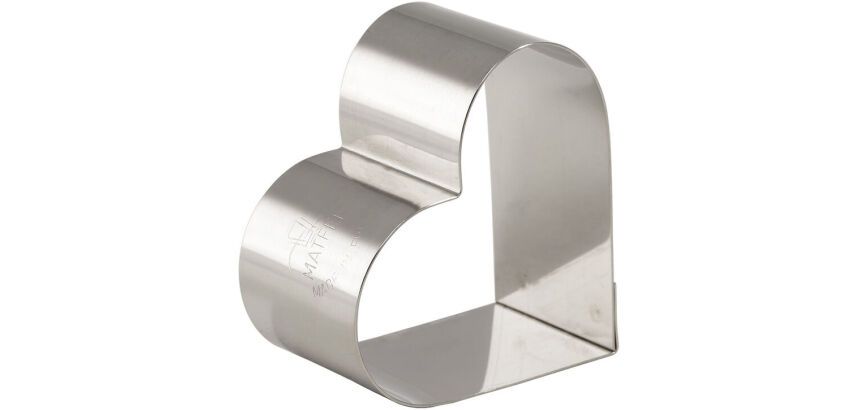 lot de 4 nonnettes inox coeur 7x5.5x3 cm
