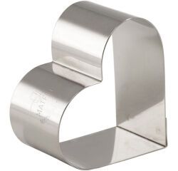 lot de 4 nonnettes inox coeur 8x7x4.5 cm