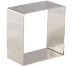 lot de 4 nonnettes inox carrées 5.6x5.6x3 cm