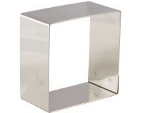 lot de 4 nonnettes inox carrées 5.6x5.6x3 cm