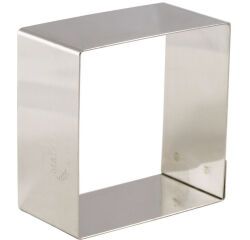 lot de 4 nonnettes inox carrées 5.6x5.6x3 cm