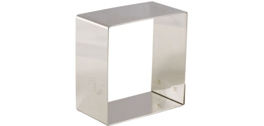 lot de 4 nonnettes inox carrées 5.6x5.6x3 cm