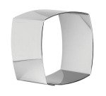 lot de 4 nonnettes inox carrées bombées 6x6x4.5 cm