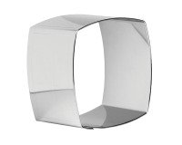 lot de 4 nonnettes inox carrées bombées 6x6x4.5 cm