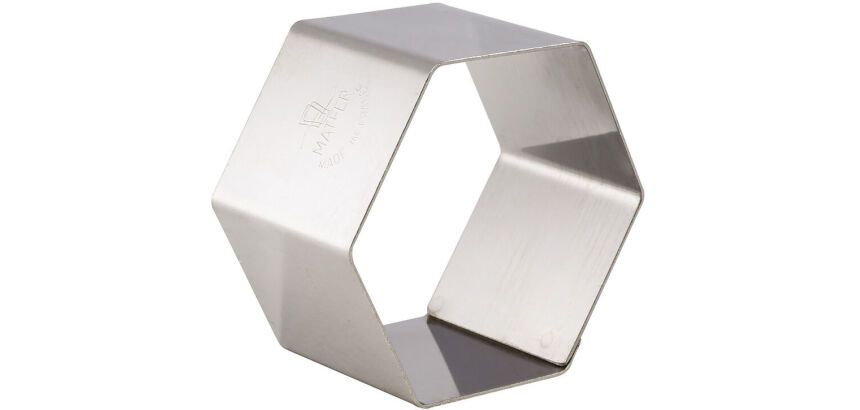 lot de 4 nonnettes inox hexagone 7x7x4 cm