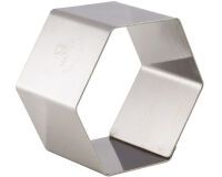lot de 4 nonnettes inox hexagone 6,7x6,7x3 cm