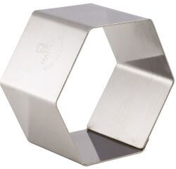 lot de 4 nonnettes inox hexagone 6,7x6,7x3 cm