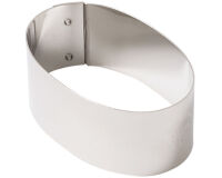 lot de 4 nonnettes inox ovales arrondies 7.5x4.5x3 cm