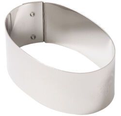 lot de 4 nonnettes inox ovales arrondies 7.5x4.5x3 cm