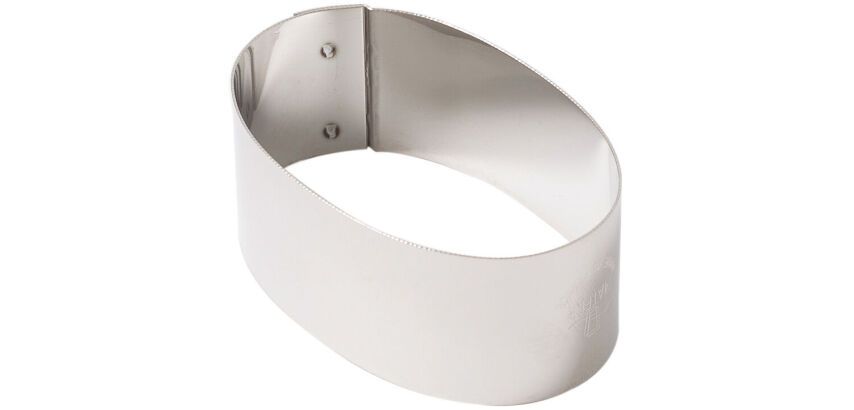 lot de 4 nonnettes inox ovales arrondies 7.5x4.5x3 cm