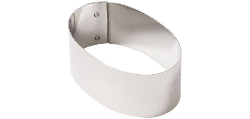 lot de 4 nonnettes inox ovales arrondies 7.5x4.5x3 cm