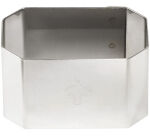lot de 4 nonnettes inox rectangulaires vichy 7.5x4.5x4.5 cm