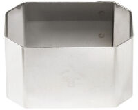 lot de 4 nonnettes inox rectangulaires vichy 7.5x4.5x4.5 cm