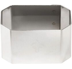 lot de 4 nonnettes inox rectangulaires vichy 7.5x4.5x4.5 cm