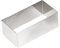 lot de 4 nonnettes inox rectangulaires 8.1x4.1x3 cm