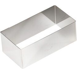 lot de 4 nonnettes inox rectangulaires 8.1x4.1x3 cm