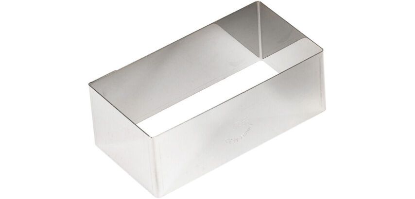 lot de 4 nonnettes inox rectangulaires 8.1x4.1x3 cm