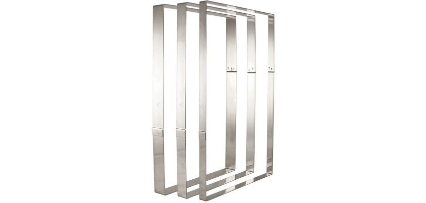cadre rectangulaire extra-fort inox à mousses 56.5x36.5x4.5 cm
