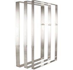 cadre rectangulaire extra-fort inox à entremets 56.5x36.5x3.5 cm