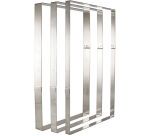 cadre rectangulaire extra-fort inox à mousses 37.5x27.5x4.5 cm pour plaque 40x30 cm