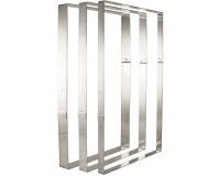 cadre rectangulaire extra-fort inox à mousses 37.5x27.5x4.5 cm pour plaque 40x30 cm